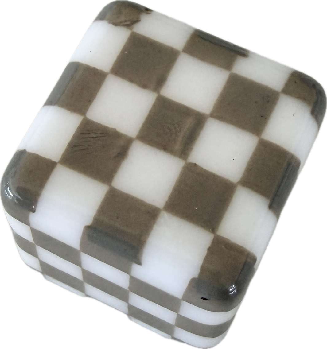 Brown dice beads