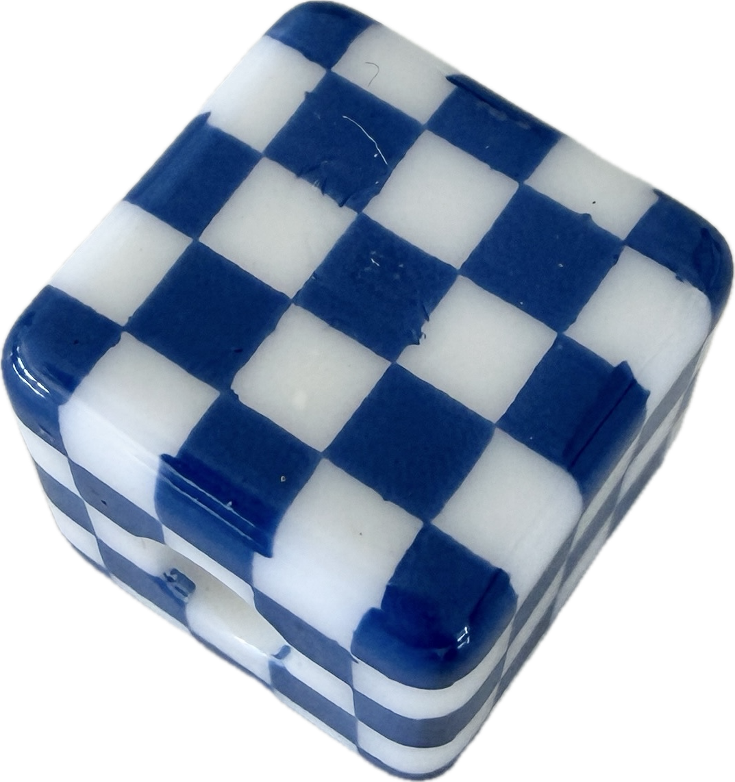 Dark blue dice beads